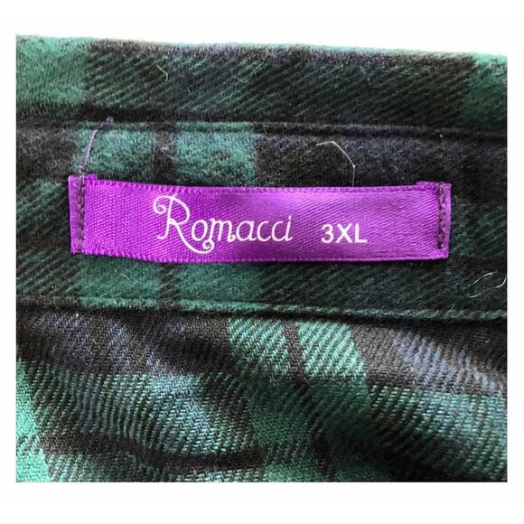 CJ Banks women's print cardigan, Romacci plaid flannel, Chico's tank size 3x - Picture 10 of 11